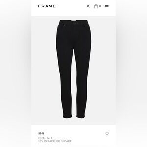 FRAME LE Black Denim jeans